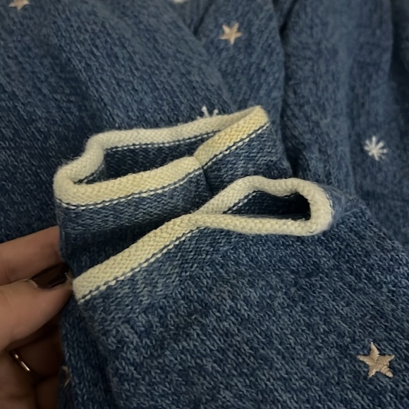 Christopher & Banks Cat Christmas Hand Embroidered Knit Winter Cardigan Large - Picture 8 of 8